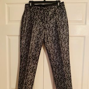 RARE J Crew Collection Metallic Silk/Cotton Slacks